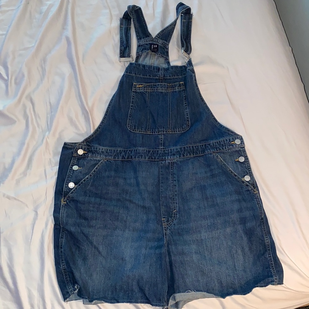 Gap Blue Jean Short Overalls